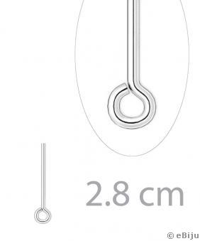 Ace cu buclă, argintiu deschis, 2.8 cm