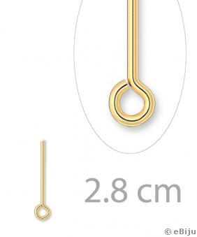 Ace cu buclă, auriu, 2.8 cm