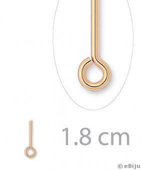 Ace cu buclă, auriu-roz, 1.8 cm