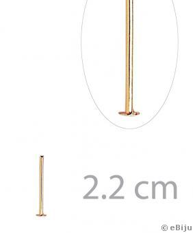 Ace cu cap T, auriu-roz, 2.2 cm