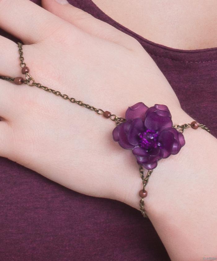 Brăţară-inel "Violet Bloom"