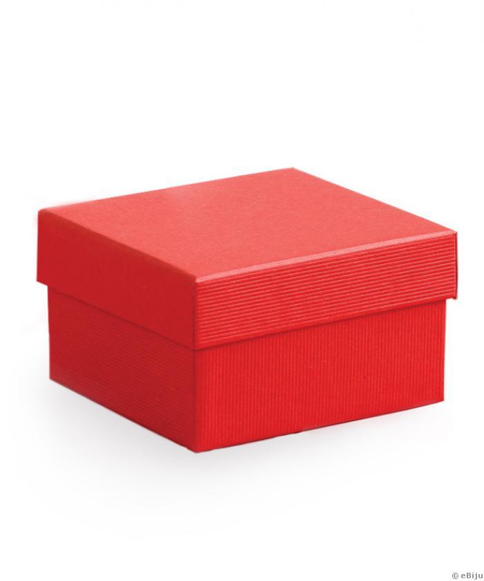 Cutie cadou roșie pentru bijuterii voluminoase, cu pernuţă