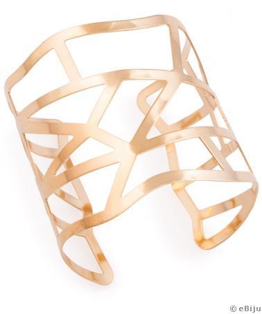Brăţară auriu roz, design geometric
