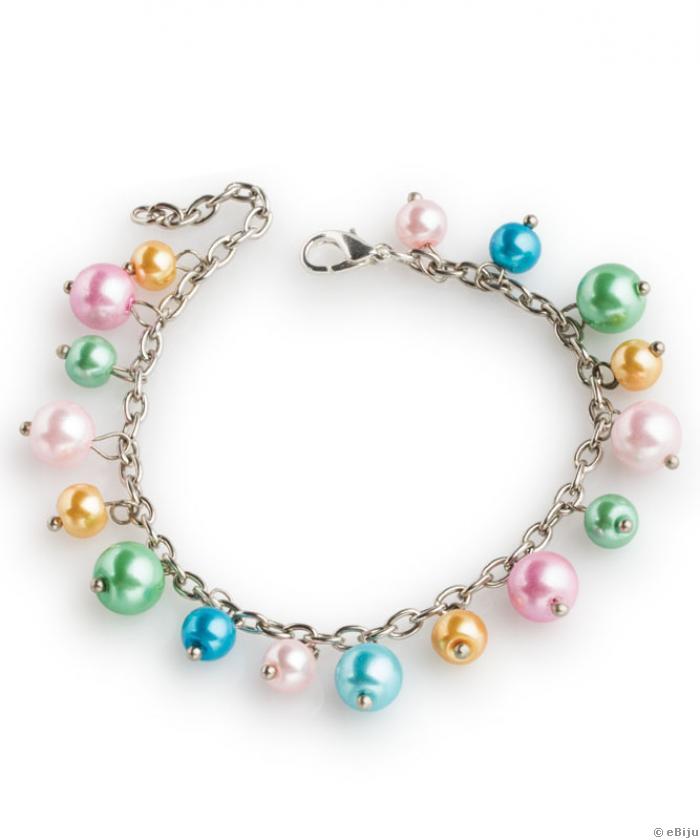 Brăţară din perle de sticlă multicolore