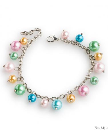 Brăţară din perle de sticlă multicolore