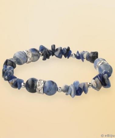 Bratara din sodalite si strasuri