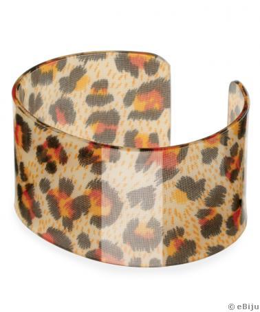 Bratara leopard din material sintetic