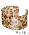 Bratara leopard din material sintetic