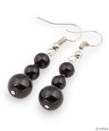 Cercei din perle negre