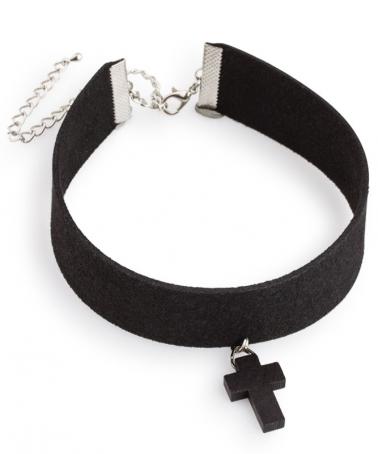 Colier choker Black Cross