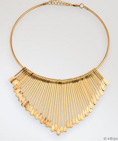 Colier Cleopatra din metal auriu
