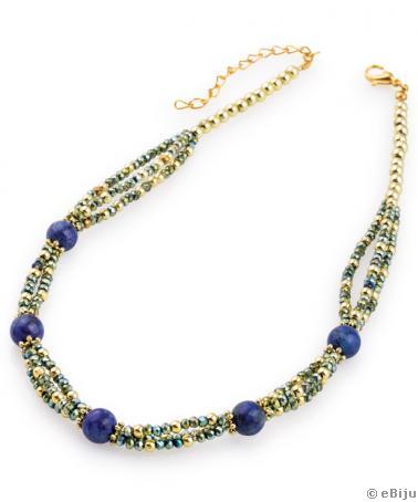 Colier cu mărgele lapis lazuli