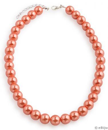 Colier şirag de perle oranj coral
