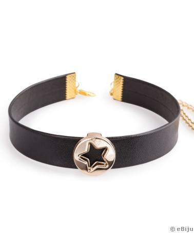 Colier tip choker, cu stea aurie