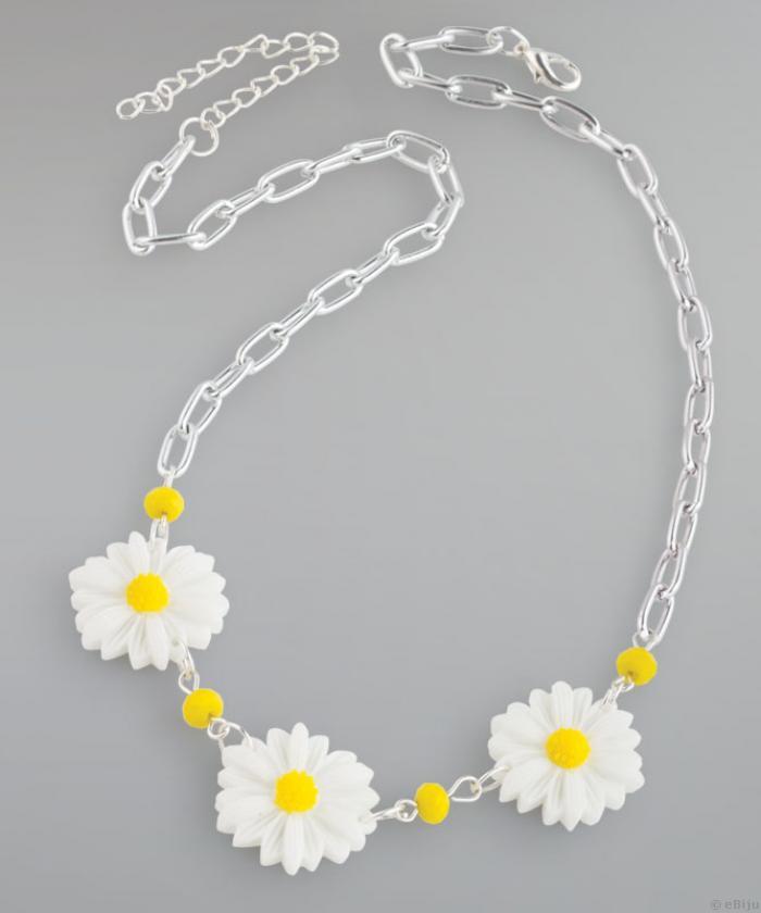 Colier White Daisy