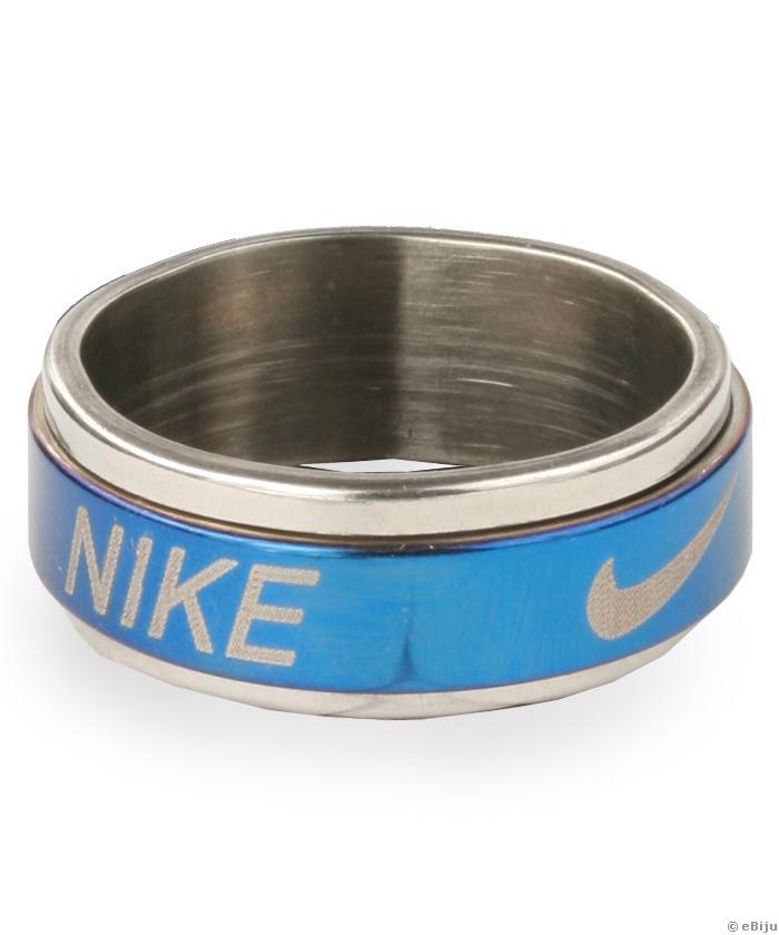 Inel Nike albastru cu argintiu, antistres