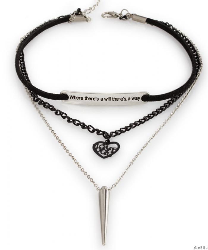 'Love’s Way' háromsoros choker nyakék