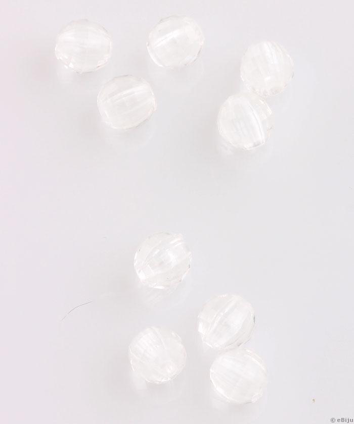Mărgea acrilică, sferică, transparentă, 0.6 cm