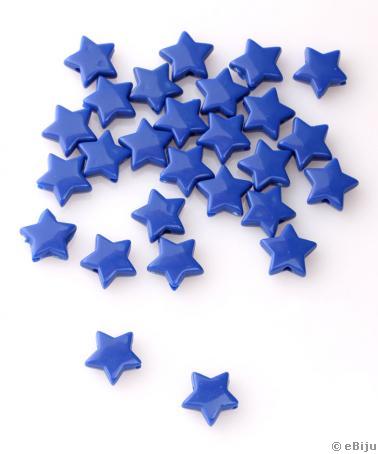 Mărgea acrilică, steluţă, albastru, 1 cm