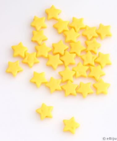 Mărgea acrilică, steluţă, galben, 1 cm