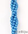 Perlă de sticlă, albastru marin, 0.6 cm