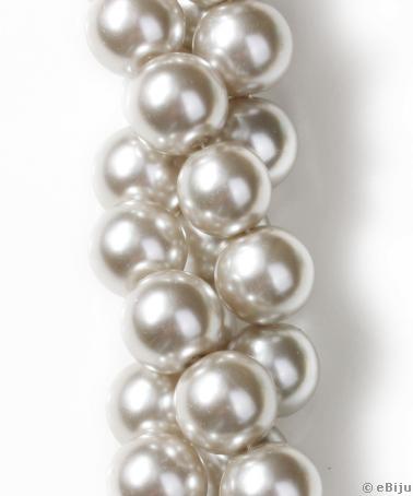 Perlă de sticlă, gri deschis, 1.4 cm