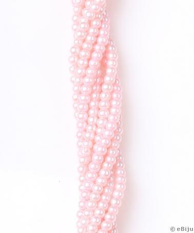 Perlă de sticlă, roz deschis, 0.4 cm