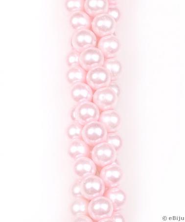 Perlă de sticlă, roz deschis, 0.8 cm