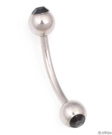 Piercing cu strasuri negre