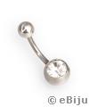 Piercing pentru buric - alb