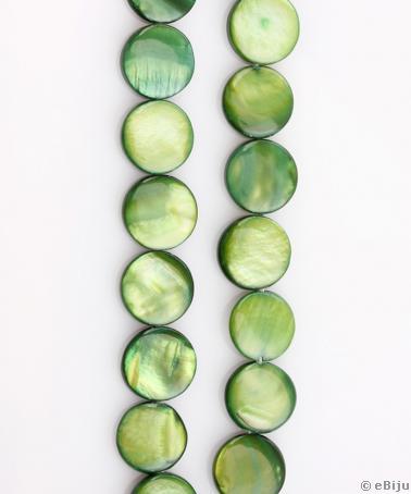 Sidef bănuţ, verde, 1.3 cm