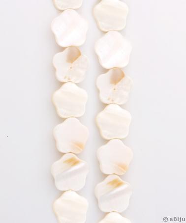 Sidef floricică, alb, 1.5 cm
