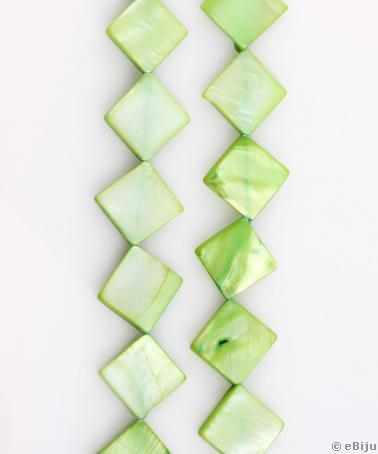 Sidef romb, verde crud, 1.3 x 1.3 cm