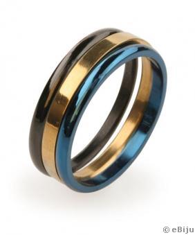 3 darabból álló unisex gyűrű (méret: 16 mm)