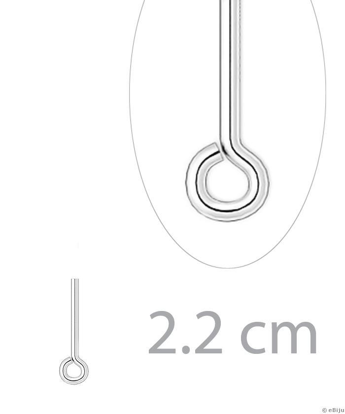 Ace cu buclă, argintiu deschis, 2.2 cm