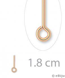 Ace cu buclă, auriu-roz, 1.8 cm