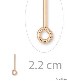 Ace cu buclă, auriu-roz, 2.2 cm