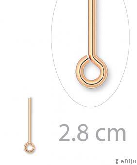 Ace cu buclă, auriu-roz, 2.8 cm