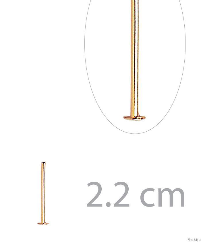 Ace cu cap T, auriu-roz, 2.2 cm