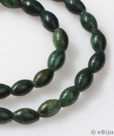 Agate, verde inchis, 1 x 0.6 cm