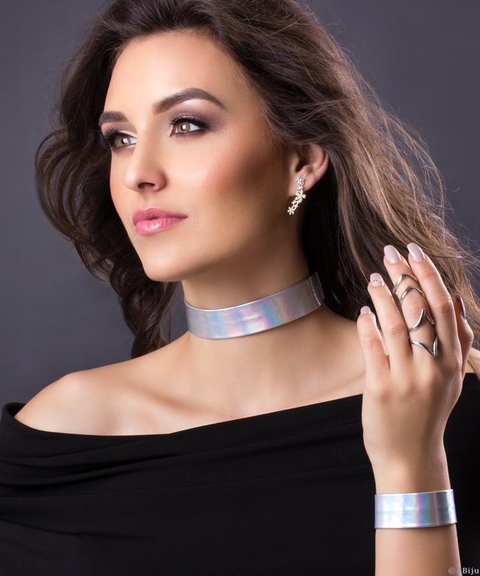 Aurora borealis fényű choker