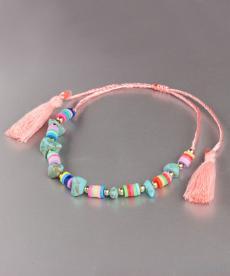 Bijuterie de gleznă colorată, cu howlite