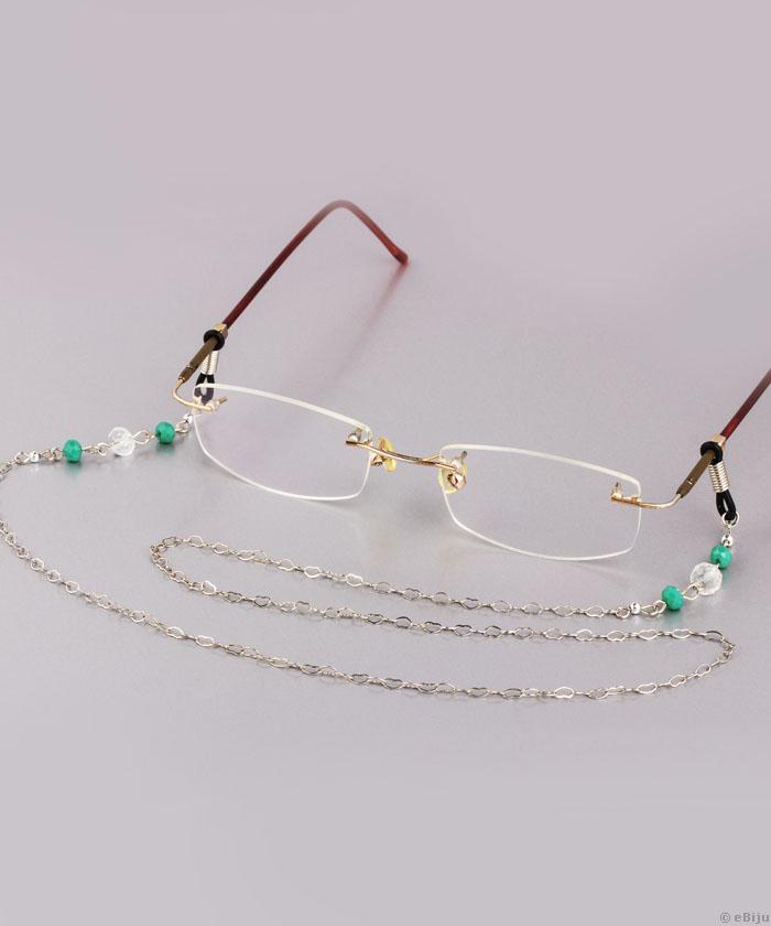 Bijuterie de ochelari cu cristale şi zale inimioare