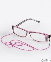 Bijuterie lanţ roz neon pentru ochelari