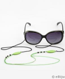 Bijuterie pentru ochelari, cu sidef verde