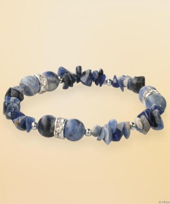 Bratara din sodalite si strasuri