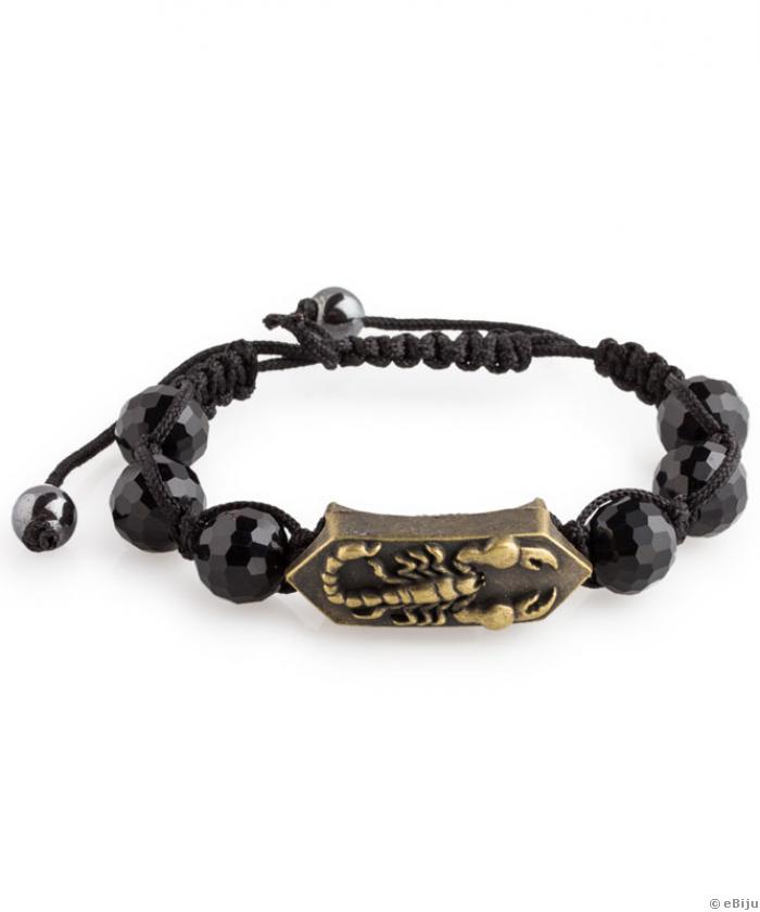 Brăţară pentru bărbaţi, shamballa cu scorpion