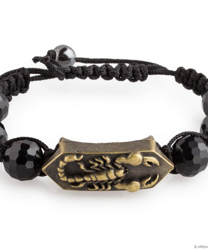 Brăţară pentru bărbaţi, shamballa cu scorpion