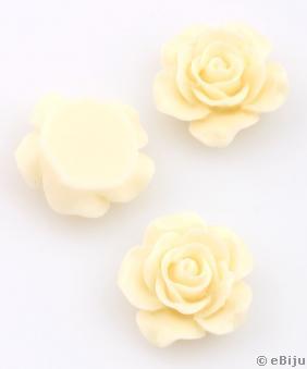 Cabochon acrilic, trandafir crem, 2 cm