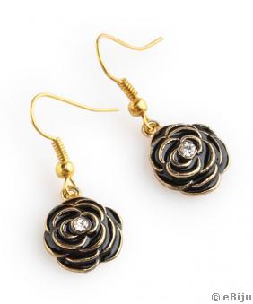 Cercei “Black & Gold Flowers”